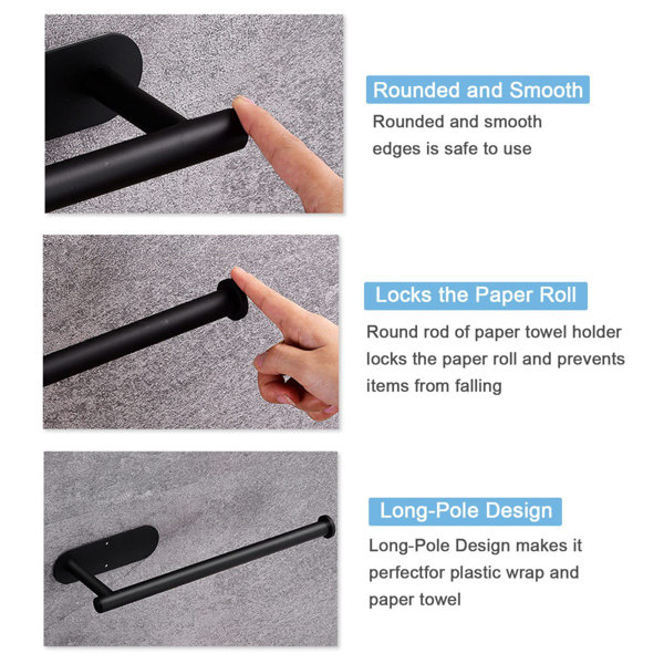 Latitude Run® Under Mounted Paper Towel Holder Wayfair